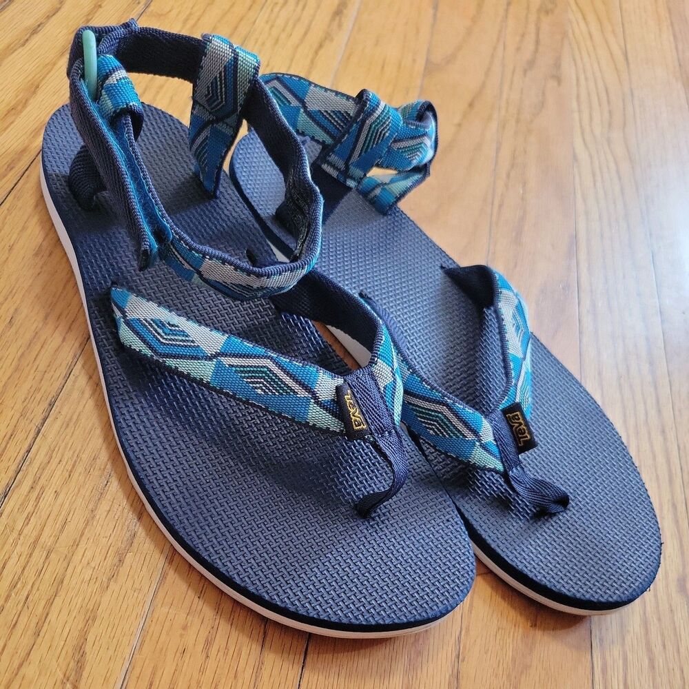 TEVA Original Universal Pyramid Blue Rubber Sole Sandals Women's US 10 hike